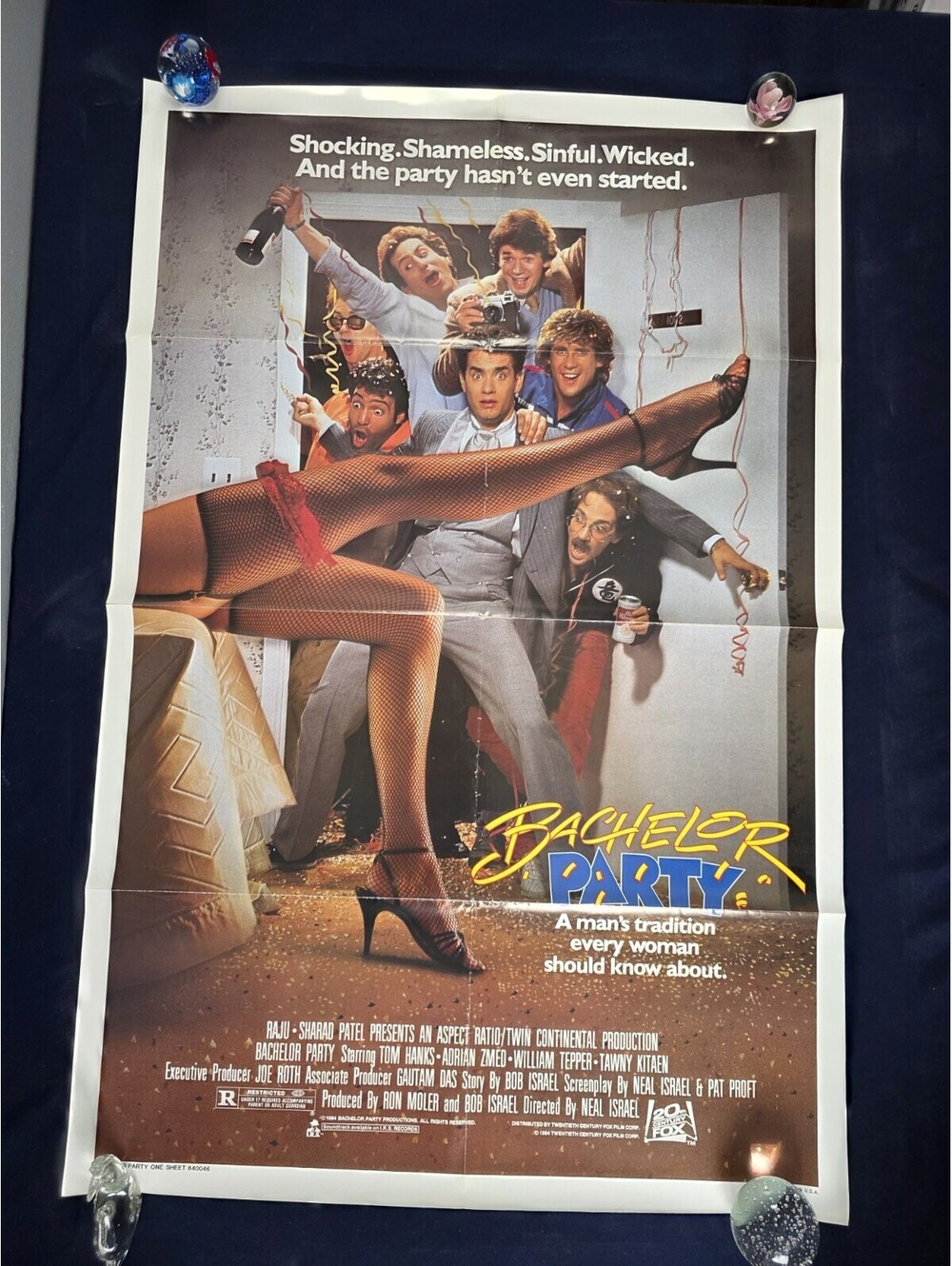 Bachelor Party (1984) Original Movie Poster 27x41 Tom Hanks EUC